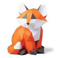 FKA021 3-D Papercraft Model Kit - Baby Fox
