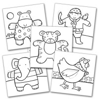 CP001 Childrens' Colour-in Cards (Pk 10)
