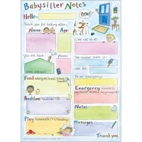 RBS44 Babysitter Notes Pad (50 sheets)