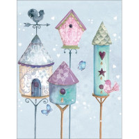 B010 Four Birdhouses Gift Card