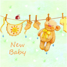 JC036 New Baby greeting card