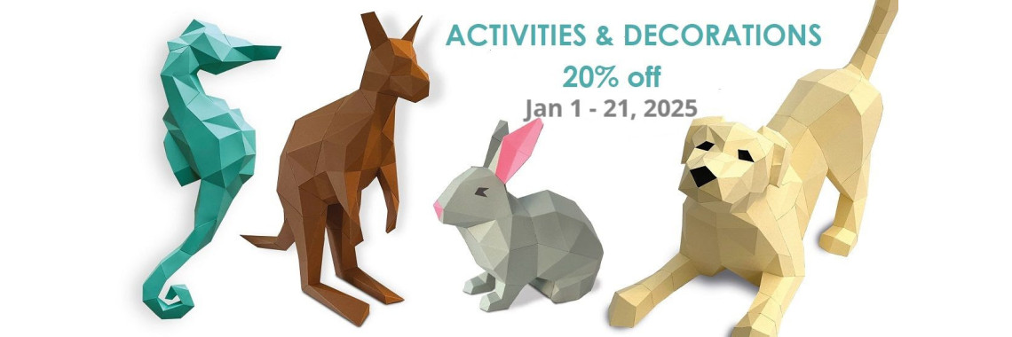 Activities and Decorations 20% off sale