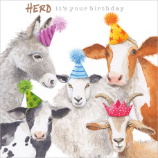 A026 Herd It's Your Birthday card
