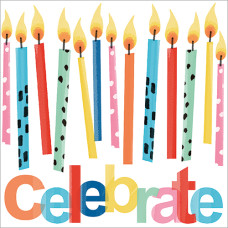 A035 Celebrate with Candles greeting card