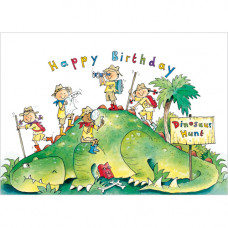 A177 Dinosaur Hunt Birthday card