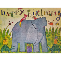 AC36 Elephant Birthday card