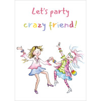 B014 Crazy Friends greeting card
