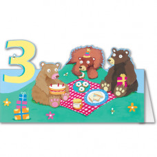 DC40 Three Bears birthday card