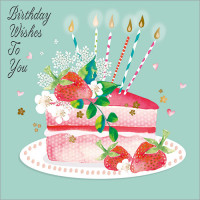 FP6206 Strawberry Cake Birthday Wishes to You 