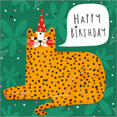 FP6282 Cheetah Happy Birthday card