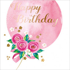 FP6311 Happy Birthday Pink Balloons card