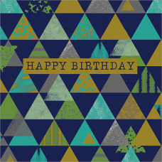 FP6341 Happy Birthday (Blue and Green) card