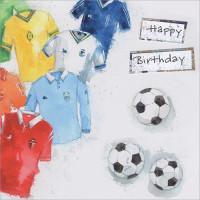 FP6346 Football Shirts Happy Birthday card