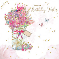 FP6358 A Spray of Flowers birthday card