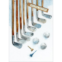 FP7112 Special Wishes (Golf Clubs) greeting card