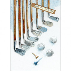 FP7112 Special Wishes (Golf Clubs) greeting card