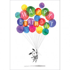 FP7122 Dog with Birthday Balloons card