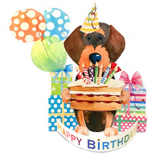 FP9003 Party Dog Extra Large Pop-out card