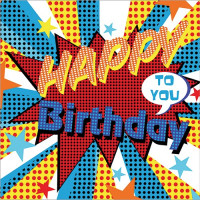 A034 Pop Art Birthday card