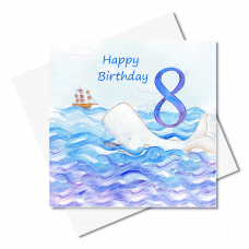 JC015 9 Moby Dick Birthday card