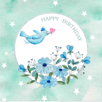 JC033 Happy Birthday Bird greeting card
