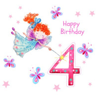 JC069 4th Fairy Wishes birthday card