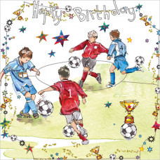 S275S Birthday Footballers greeting card