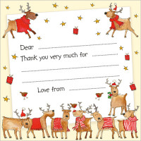 XN003 Rudolph and Friends Thank You Notecards (Pk 10)