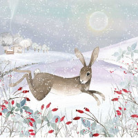 XC141s Leaping Hare in Snow (Single)
