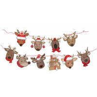 XMB006 Christmas Reindeer Bunting