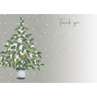 XN008 Mistletoe Tree Thank You Notecards (Pk 10)