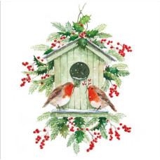 XCA03s Christmas Robins  (Single) card