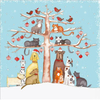 XCA05 Dogs Under The Tree  (Pk 8)