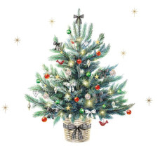 XCA06 Christmas Tree  (Pk 8) cards