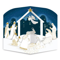 XBS01 Nativity Scene 3D Christmas card