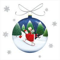 XCB07 Santa Bauble (Pk 8) Christmas cards