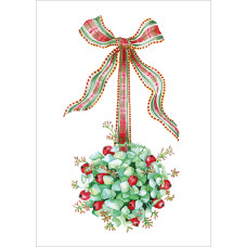XCB04 Mistletoe Ball (Pk 8) Christmas cards