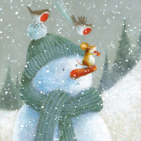 XCB12 Snowman (Pk 8) Christmas cards