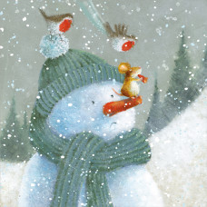 XCB12 Snowman (Pk 8) Christmas cards