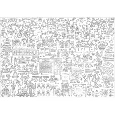 XC01 Christmas Puzzles Colour-in Poster