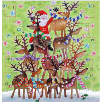 AC001 Reindeer Stack Advent Card