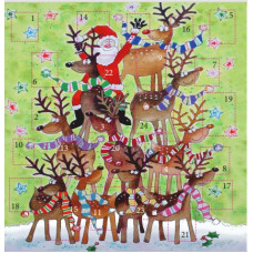 AC001 Reindeer Stack Advent Card