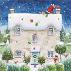 XAC003 Christmas House Advent Card