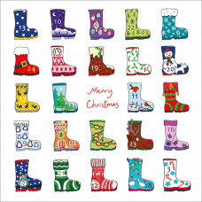 XAC19 Christmas Welly Boots Advent Card