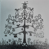 XM49S Decorative Tree Advent Card