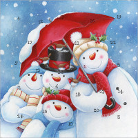 XAC11S Snowmen Advent  Card