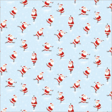 XGW011 Skating Santas Gift Wrap (1 sheet)