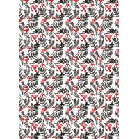 XGW016 Black and Red Berries Gift Wrap (1 sheet)