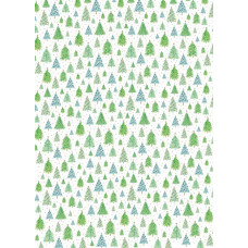 XGW017 Festive Trees Gift Wrap (1 sheet)