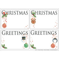 XM112S Festive Baubles Labels (24 per pk)